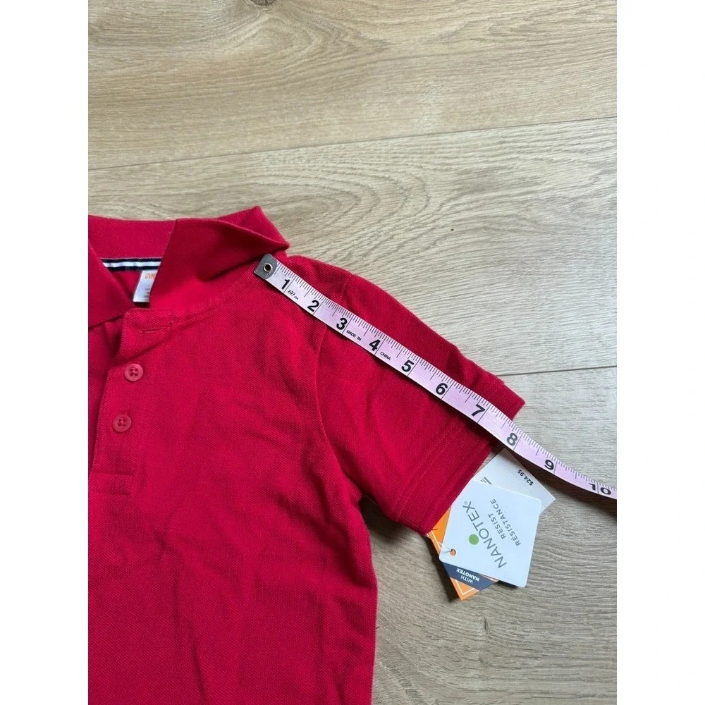 NWT Boys Kids Gymboree playproof uniforms nanotex short sleeve red polo size 3T‎
